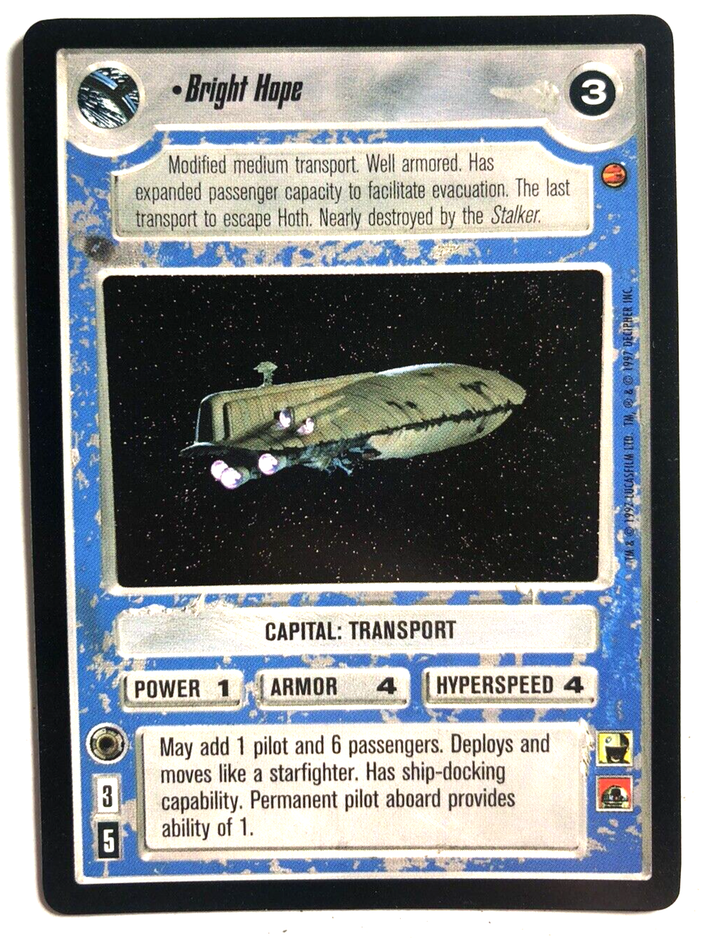 Star Wars CCG Bright Hope Cloud City LIGHT SIDE Decipher SWCCG NEAR MINT NM-image