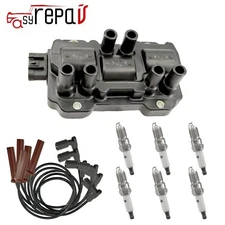 Ignition Coil & Iridium Spark Plug & Wires For Chevrolet 2005-2009 Equinox