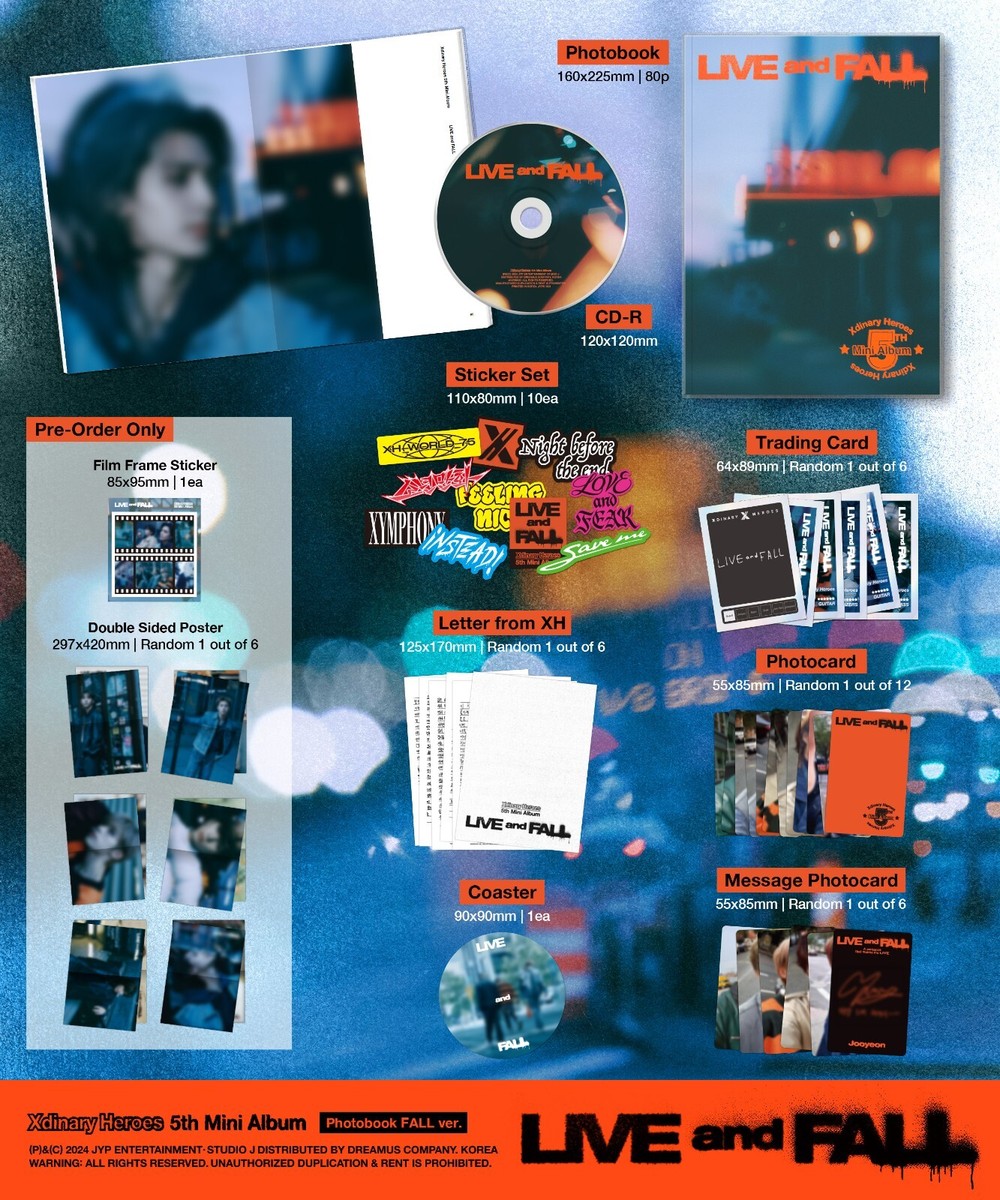 CD) Xdinary Heroes - LIVE and FALL (Photobook Ver.) Random 1 Cover