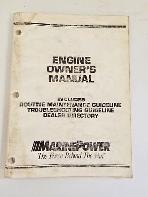 MARINE POWER ENGINE OWNERS MANUAL ROUTINE MAINTENANCE TROUBLESHOOTING GUIDLINE