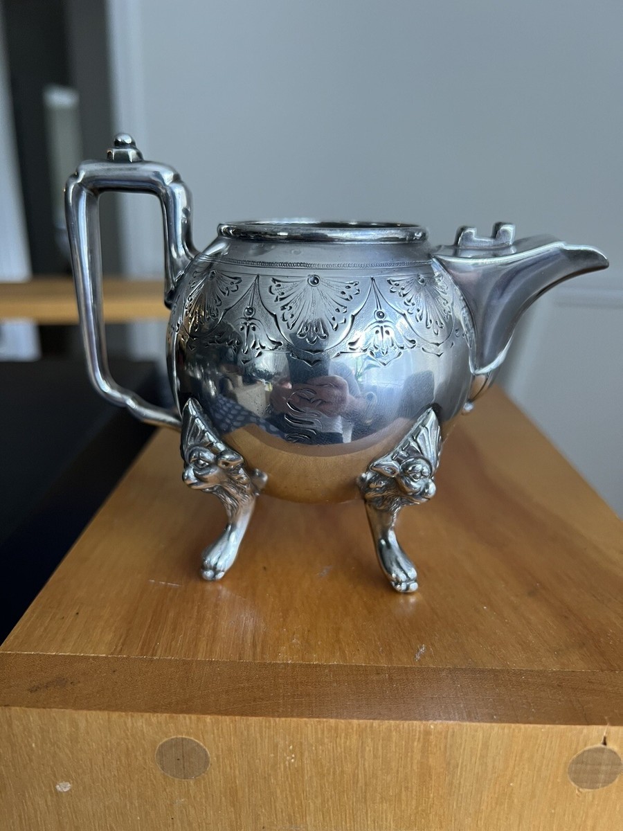 VICTORIAN REED AND BARTON SILVER PLATE TEA SERVICE 4 PIECE 1870's