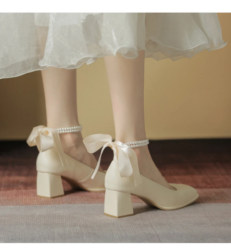 Beaded block heels sale