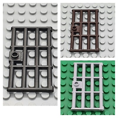 LEGO  2x Gittertür 1x4x6 Brick - 60621 - versch. Farben Barred with Stud Handle