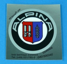 Original BMW Alpina Emblem 2 5/16in Badge Adhesive