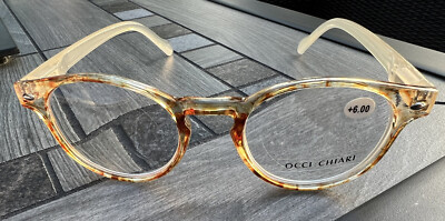OCCI CHIARI Womens Reading Glasses 6.00 Italy Designed
