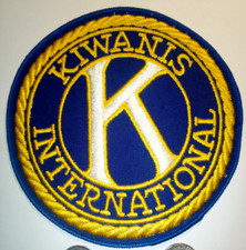 1960s-70s Kiwanis International Large 6 Inch Jacket Patch Badge Crest