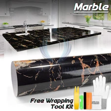 Gloss Marble Granite Vinyl Wrap Sticker Wallpaper Kitchen Home Counter Top 6731