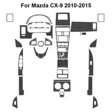 47Pcs Carbon Fiber Full Interior Kit Cover Trim For Mazda CX-9 2010-2015