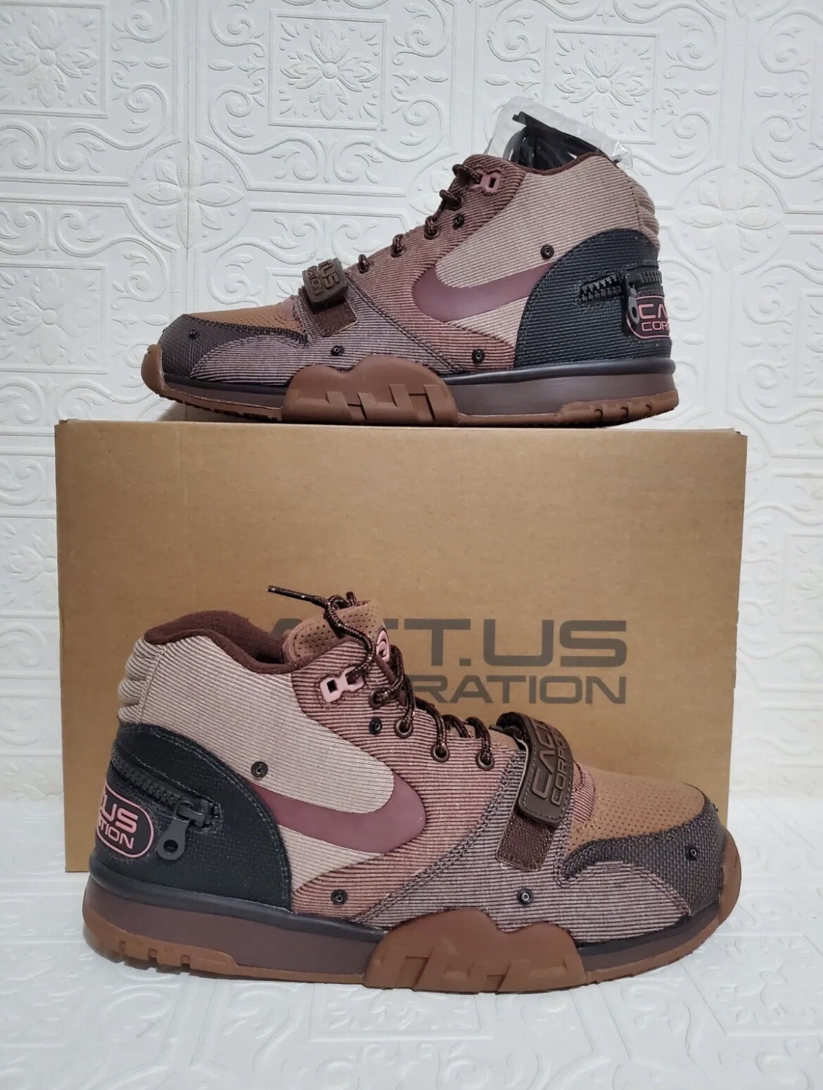 Nike Travis Scott x Air Trainer 1 SP 'Chocolate' Sneaker | Brown | Men's Size 15