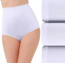 Vanity Fair Perfectly Yours Briefs 11 / 4XL - Style 15711 - 3 Pair - WHITE NWT