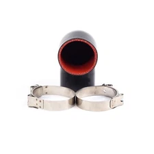 2.75" 2 3/4 70mm 90 Degree Silicone Coupler Hose Pipe + 2 x T-Clamps