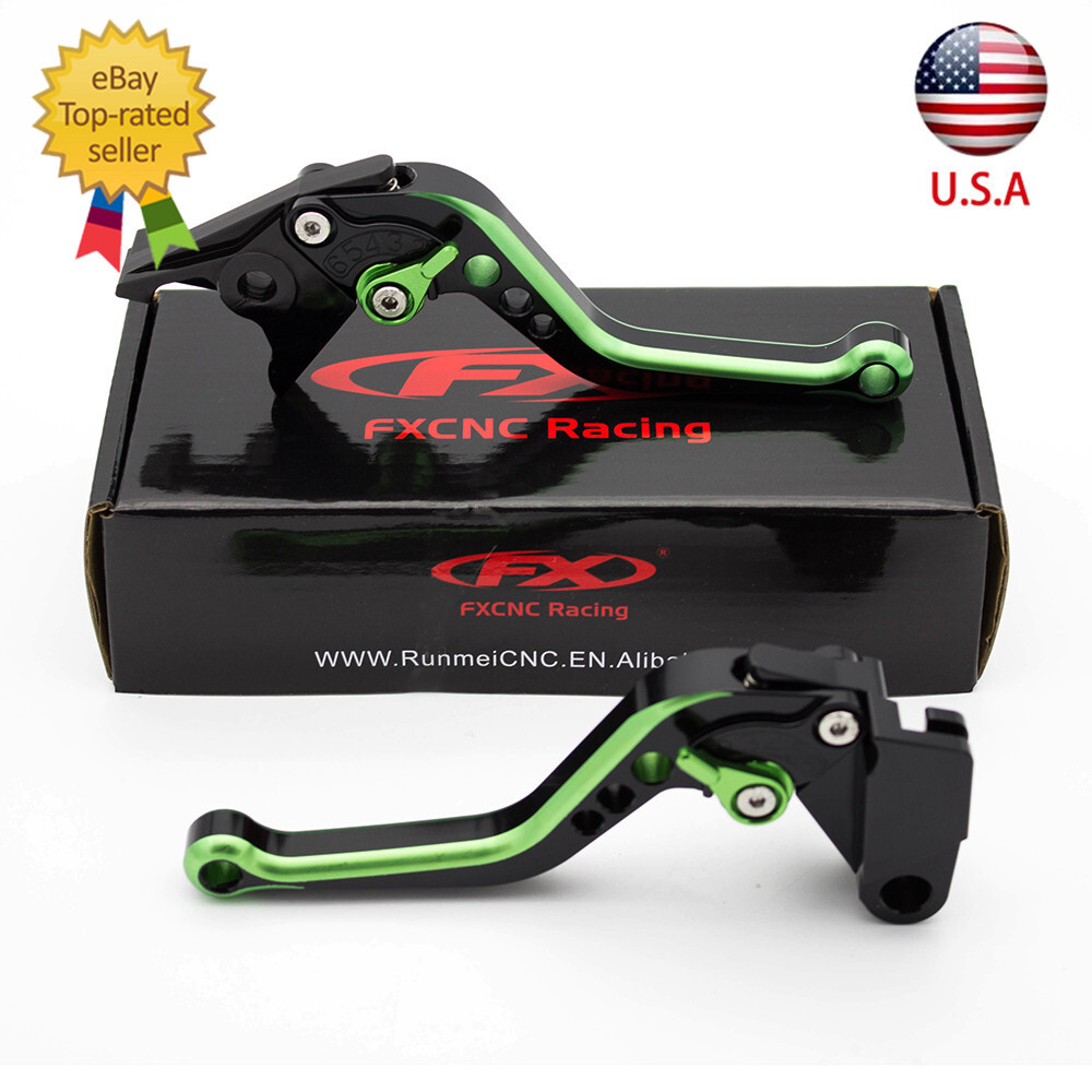 2006-2015 Kawasaki ZX10R CNC Short Adjustable Brake Clutch Levers in Mixed Colors