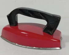 Vintage Wolverine Red Tin Toy Iron Black plastic handle Beautiful Made In USA