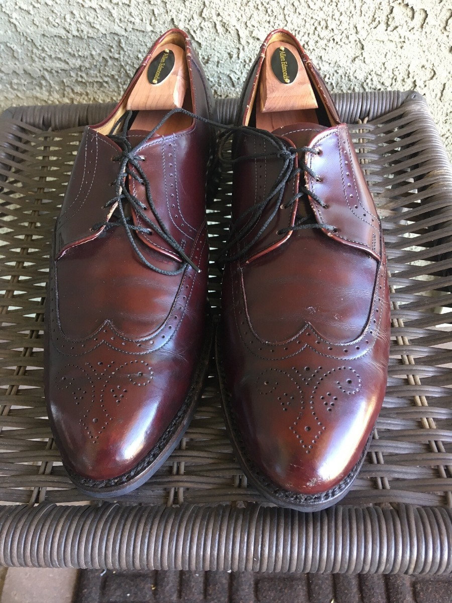 ALLEN EDMONDS Kingswood Burgundy Leather Lace Up Dress Shoes  display picture 1