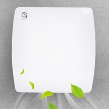 100MM Badlüfter Leise Feuchtesensor Rückflussleitblech Timer Ventilator Abluft