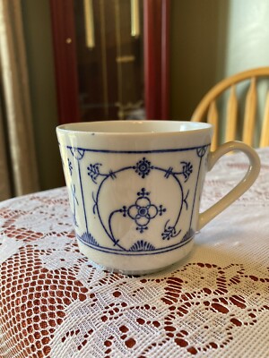 RARE JAGER EISENBURG 1863 GDR GERMANY BLAU SAKS CUP  STRAW FLOWER DENMARK CUP