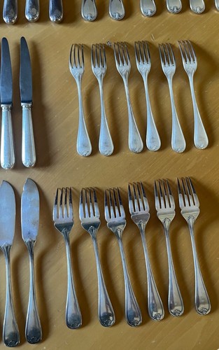 French Christofle Coquille Berain flatware complete set for 6 - Picture 18 of 24
