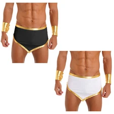 Men's Sexy Halloween Theme Party Role Play Skirt Ancient Greek Roman Cosplay Set