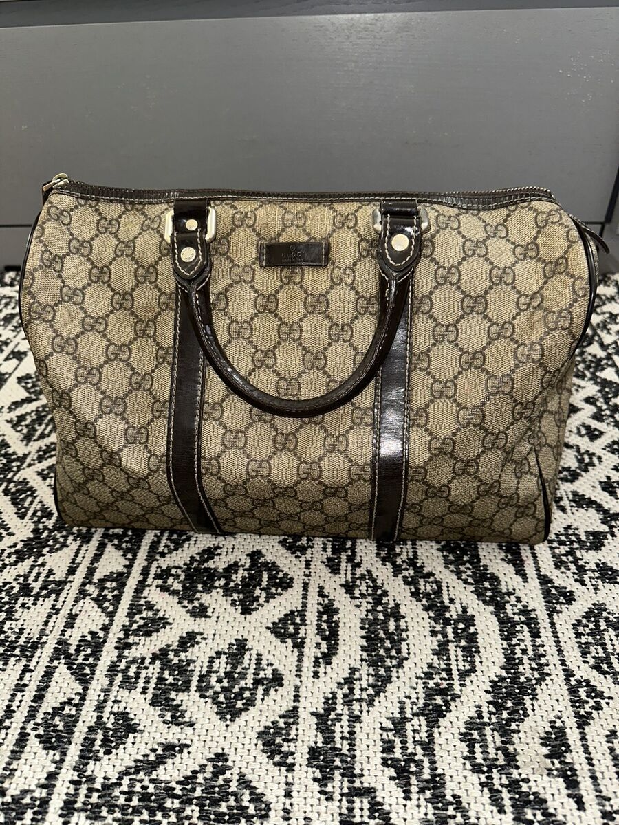 Gucci Joy Dark Brown Strap Boston Bag Medium Brown Canvas | eBay Gucci Joy Dark Brown Strap Boston Bag Medium Brown Canvas | eBay