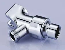 Universal Shower Head Holder Arm Mounted Adjustable Screw On Bracket Silver