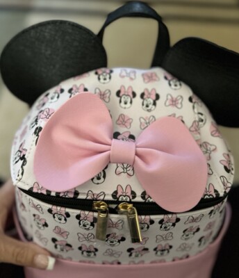 Dani by Danielle Nicole Disney Minnie Mouse Mini Backpack w/Ears Pink Bow NWT