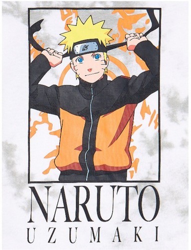 Naruto Shippuden Boys Graphic Tie-Dye T-Shirts 2 Pack White/Grey Size S (6-7) - 第 3/3 張圖片