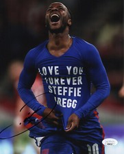 England Raheem Sterling Autographed Signed 8x10 EPL Photo JSA COA #10