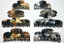 Hair Claw Marbled Stylish Gold Silver Colored Patterned Jaw Clip Made in France