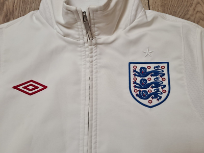 ENGLAND 2010 2012 WHITE FOOTBALL JACKET SOCCER JACKET TRAINING S