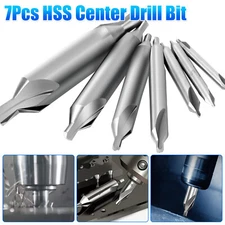 7PCS Center Drill Countersink Pilot Bits Set 60-Degree Angle Metalworking Tools