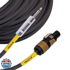 ploYnk Professional Audio Speaker Cable - 12 Gauge (50 ft, Speakon to 1/4")