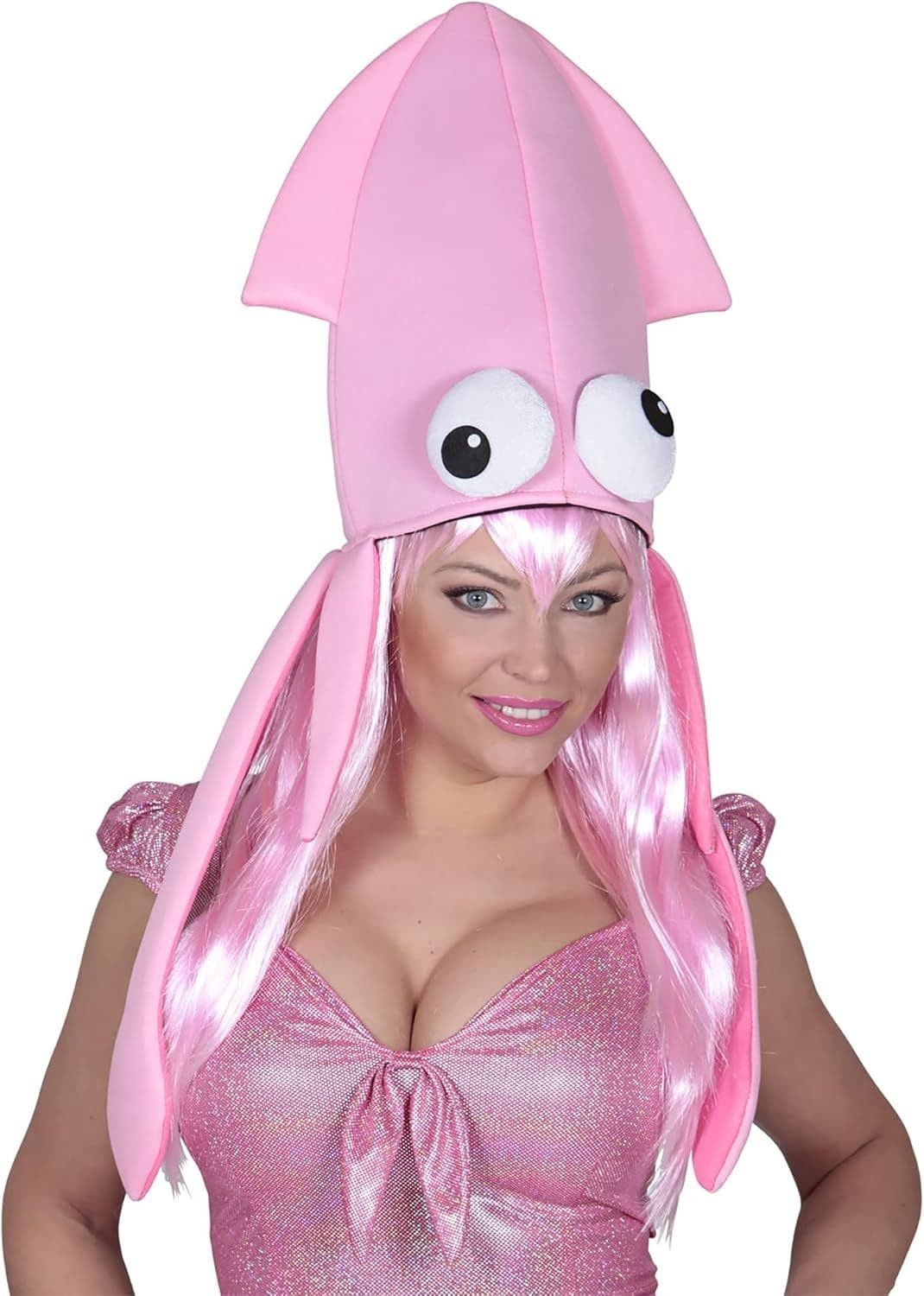 Adult Giant Squid Hat Funny Sea Creature Fancy Dress Costume Accessory
