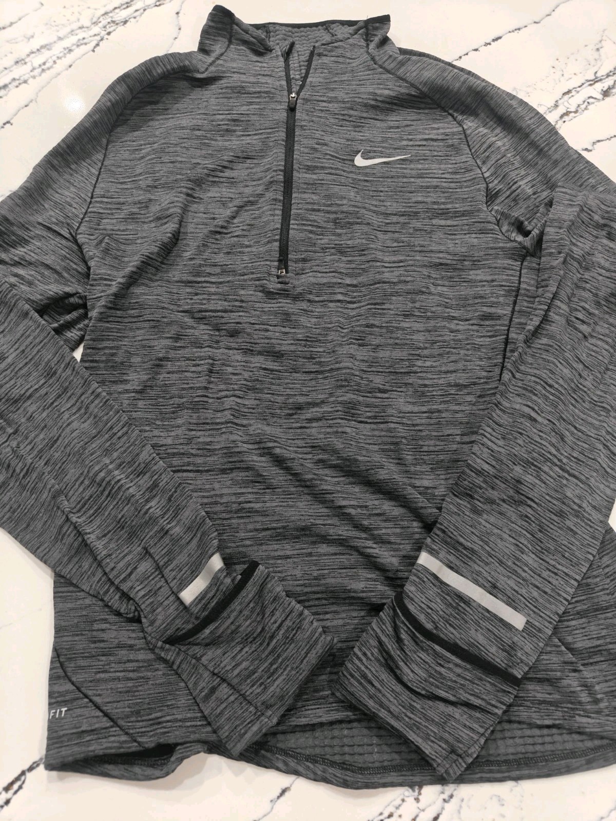 Nike Dri-FIT Sphere Element Pullover Mens M Gray Half Zip Running 1/2 Zip