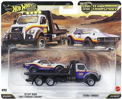 Hot Wheels Premium Team Transport ´67 OFF ROAD CHEVROLET CAMARO + TERRA-TORQUE