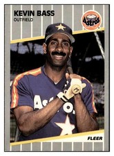 Kevin Bass 1989 Fleer #351 Houston Astros VTG Baseball *341