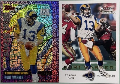 Kurt Warner Card Lot (2) - Topps 2000 Own the Game Touchdowns Refractor #OTG26