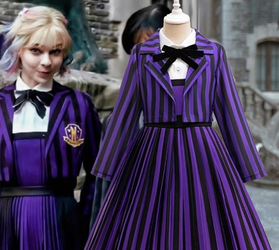 Cosplay Wednesday 2 Enid Sinclair  Academy Uniform Kleid Kostüm Halloween Anzüge