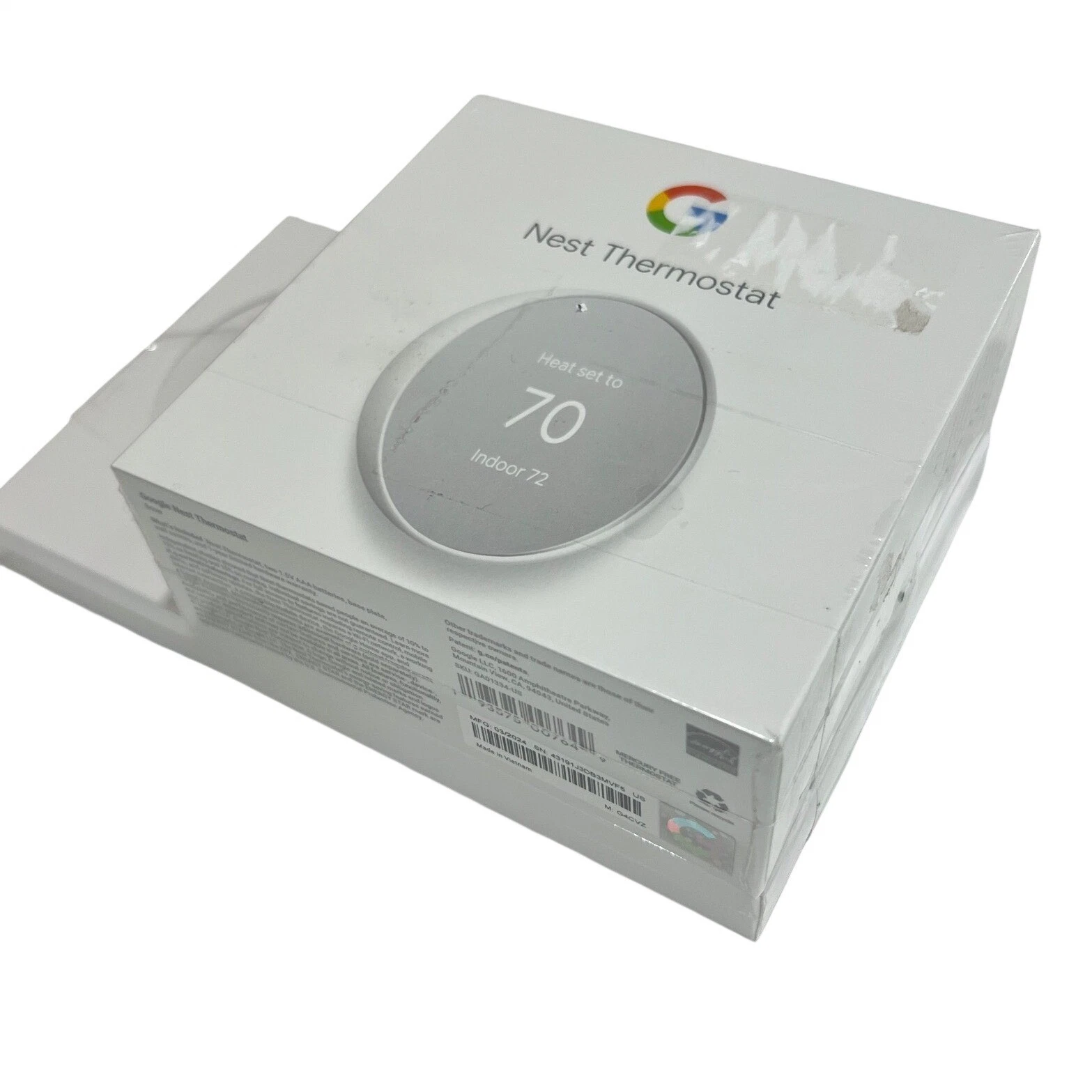 Google Nest Thermostat Smart Wi-Fi Home Temperature Control & Snow Trim Kit D30