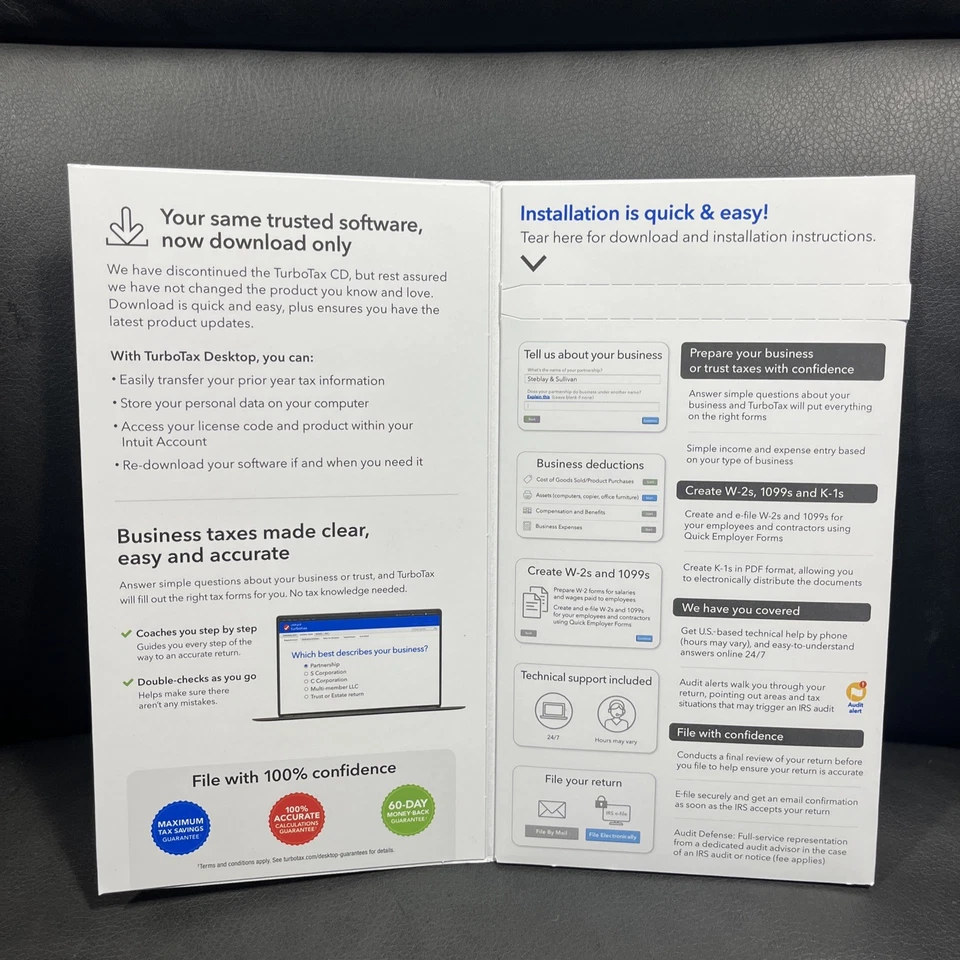 2024 Intuit Turbotax Business Partnerships Corporations Federal Windows Fast 📦 - Image 2 of 3