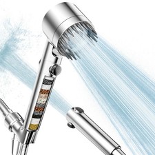 Filtered Shower Head With Handheld, High Pressure Water Flow And Multiple Spray
