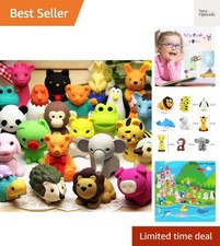 60 Cute Assorted Animal Erasers - Durable Fun for Kids' Parties  Treasure Boxes