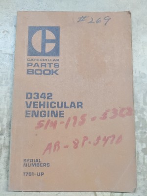 CAT D342 Vehicular Engine Parts Book, 17S1-UP