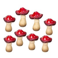 8 StüCk Fliegenpilz 9,5 Cm Bis 16 Cm Pilz Dekofigur Gartenfigur Tischdeko Herbst