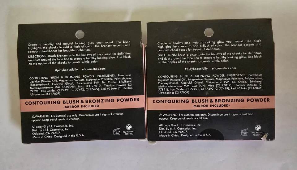 2 E.L.F Duo Contouring Blush Bronzing Powder+Mirror 83601 ST. LUCIA Discontinued - Image 2 of 4