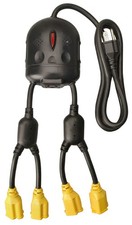Coleman Cable 04921 5-Outlet Power Strip, 4ft, Black
