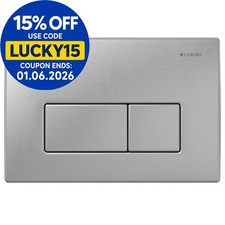 Geberit Kappa 50 Dual Push Button Flush Plate WC Concealed Cistern Brushed Steel