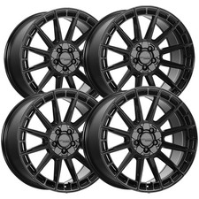 Set Of 4 Katana Racing Kr11 18x8 5x4.55x120 40mm Gloss Black Wheels Rims