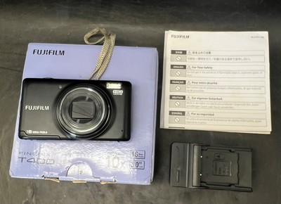 Fujifilm Finepix T400 Wide 28mm 10x Digital Camera 16 Mega Pixel F FX-T400B-US C