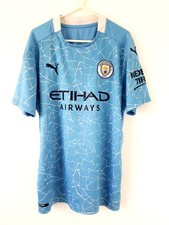 Manchester City Home Shirt 2020. Large. Original Puma. Blue Adults Football Man