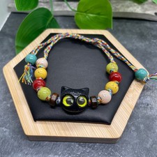 Unisex Ceramic Bead Bracelet Stackable Adjustable Tie 5-7  New Free Ship B452